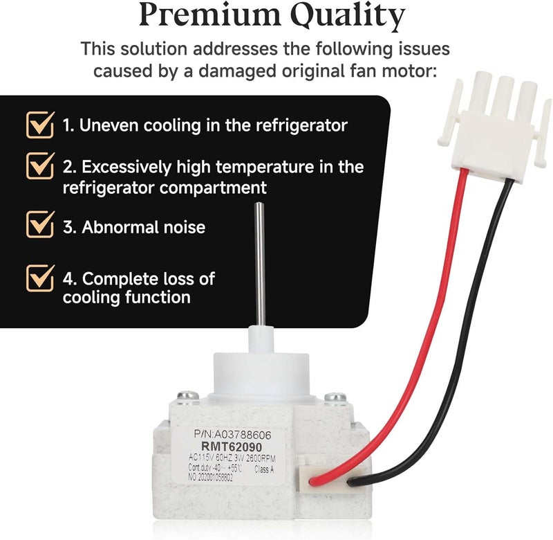 SUMNEW 242077705, 242077702, FDQC18EL4F Evaporator Fan Motor, 5304514392, A03788604 Blower Motor for Frigidaire, Kenmore Refrigerators - Image 4